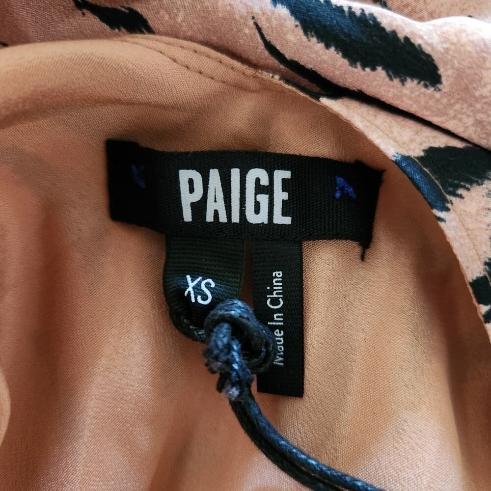 Paige Cicely Silk Faded Leopard Print Slip Dress Size XS NWT Sleeveless Knee - Picture 11 of 12